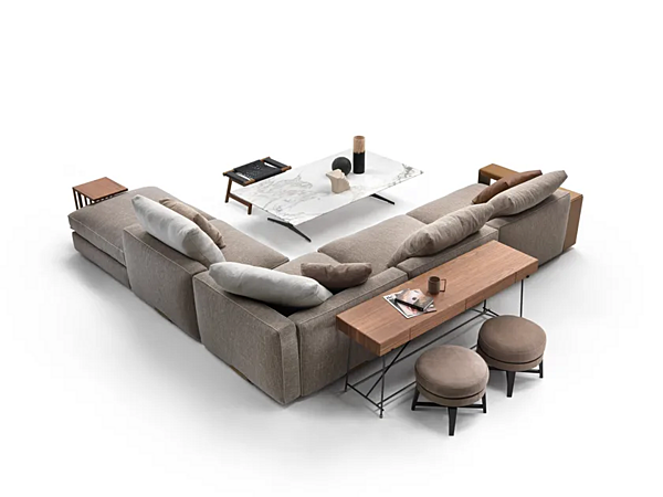 Corner sectional fabric sofa Harper FLEXFORM factory FLEXFORM from Italy. Foto №6