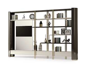 Open bookcase with TV stand Ikat Bizzotto Italia