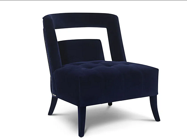 Upholstered Velvet Armchair BRABBU Naj Collection factory BRABBU from Italy. Foto №2