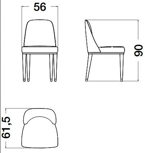 Upholstered Leather Cocoon Chair CPRN HOMOOD C327/E, C328/E factory CPRN HOMOOD from Italy. Foto №5