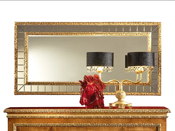 Rectangular wall mounted mirror A.R. Arredamenti Royal collection 723 factory A.R.ARREDAMENTI SRL from Italy. Foto №1