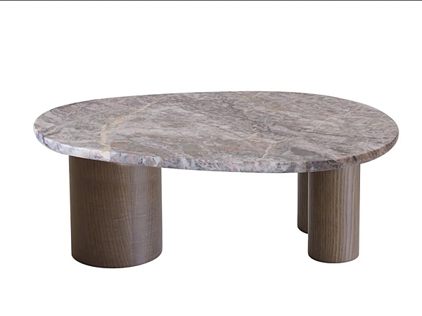 Coffee table in Fior di Pesco Carnico marble and ash Potocco Jade 953 TBO 953/TBO factory POTOCCO from Italy. Foto №1