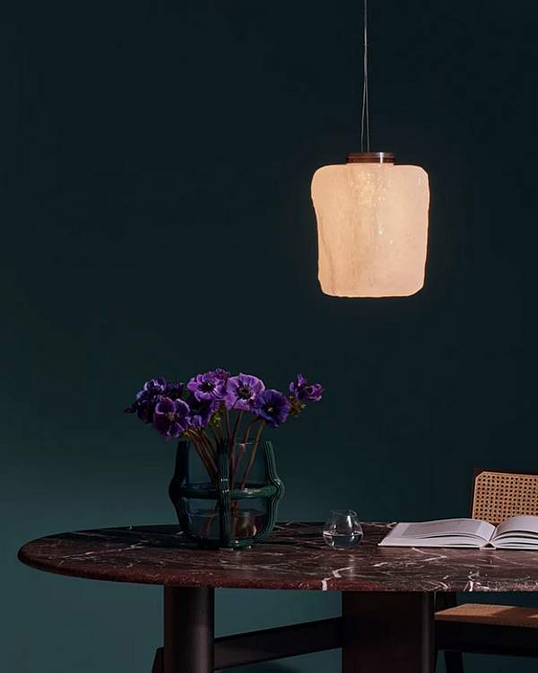 Murano glass pendant lamp with wax stone light CASSINA factory CASSINA from Italy. Foto №2