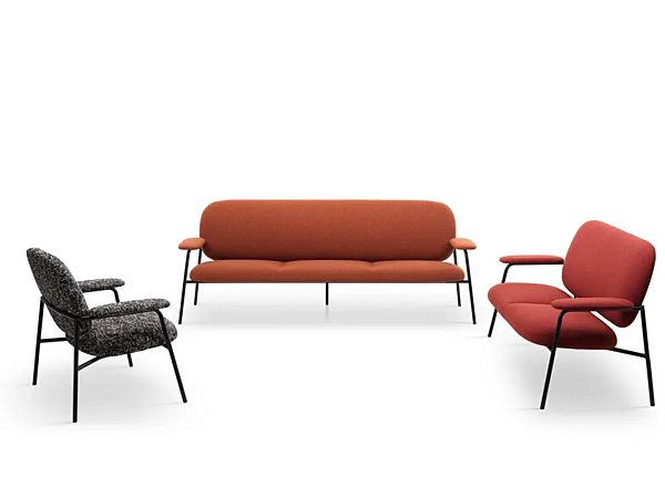 Three-Seater Fabric Sofa Philo Saba factory SABA from Italy. Foto №3