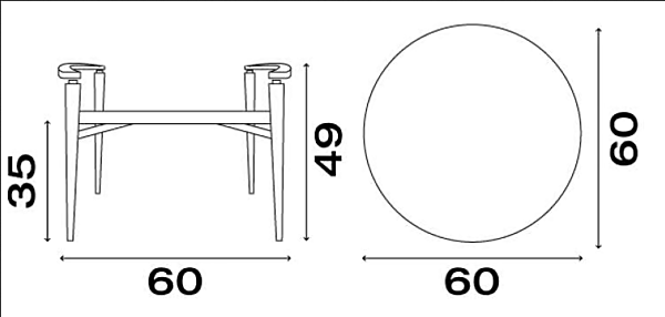 Round marble coffee table FASEM Montgomery T factory FASEM from Italy. Foto №11