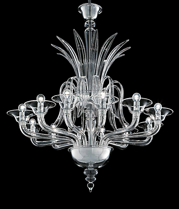 Chandelier Barovier&Toso Odile 5307/12 factory Barovier&Toso from Italy. Foto №2