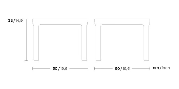 Square Low Garden Side Table KETTAL Park Life factory KETTAL from Italy. Foto №7
