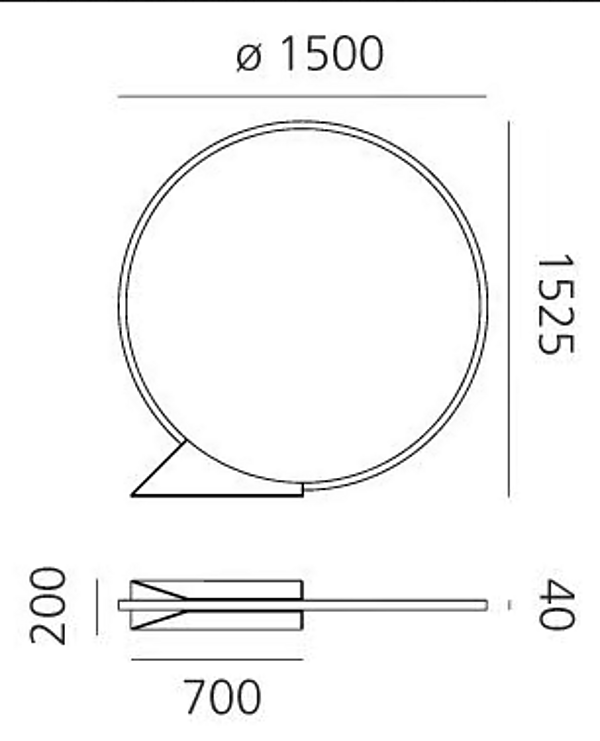 LED floor lamp in aluminum by Artemide O collection T071130, T071030, T071230 factory Artemide from Italy. Foto №21