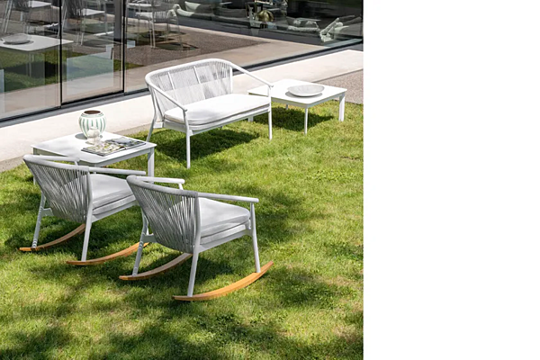 Garden Sofa for Two with Powder Coated Aluminium and Soft Backrest VARASCHIN SMART 247D2, 247D2S, 247D2H factory VARASCHIN from Italy. Foto №5