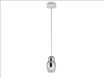 Pendant lamp in glass and aluminium AXOLIGHT Fedora factory Axolight from Italy