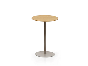 Round wooden side table Tag Kristalia