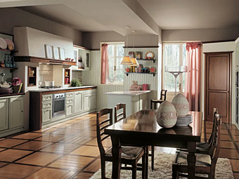 Custom Cherry Wood Kitchen with Peninsula Martini Interiors Newport Canto del Fuoco Azzurra Custom Cherry Wood Kitchen with Peninsula Martini Interiors Newport Canto del Fuoco Azzurra factory MARTINI INTERIORS from Italy