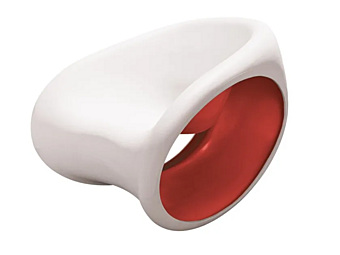 Rocking Armchair MT3 Driade with Upholstered Backrest Rocking Armchair MT3 Driade with Upholstered Backrest factory Driade from Italy