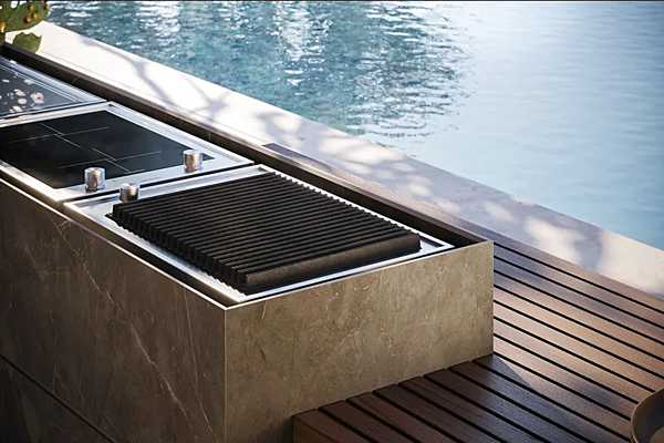 Outdoor Kitchen Project 01 Stoneware and Wood MODULNOVA factory Modulnova from Italy. Foto №11
