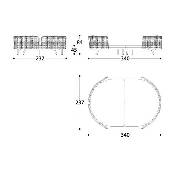 Synthetic Fibre Garden Bed with Soft Backrest VARASCHIN Emma Family factory VARASCHIN from Italy. Foto №10