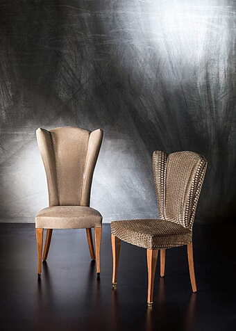 Upholstered chair with soft back Metamorfosi CARPANELLI factory CARPANELLI from Italy