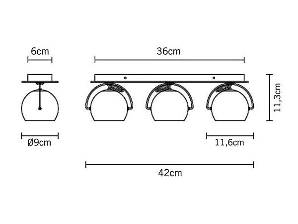 Adjustable White Ceiling Lamp Fabbian Beluga factory Fabbian from Italy. Foto №3