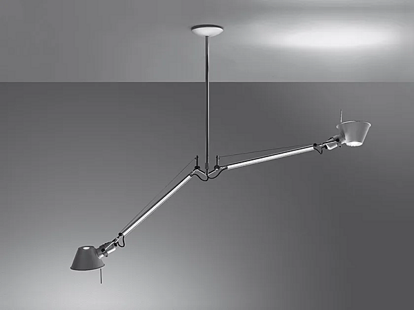 Swivel Aluminium Pendant Lamp Artemide Tolomeo Due Bracci A036400 factory Artemide from Italy. Foto №1