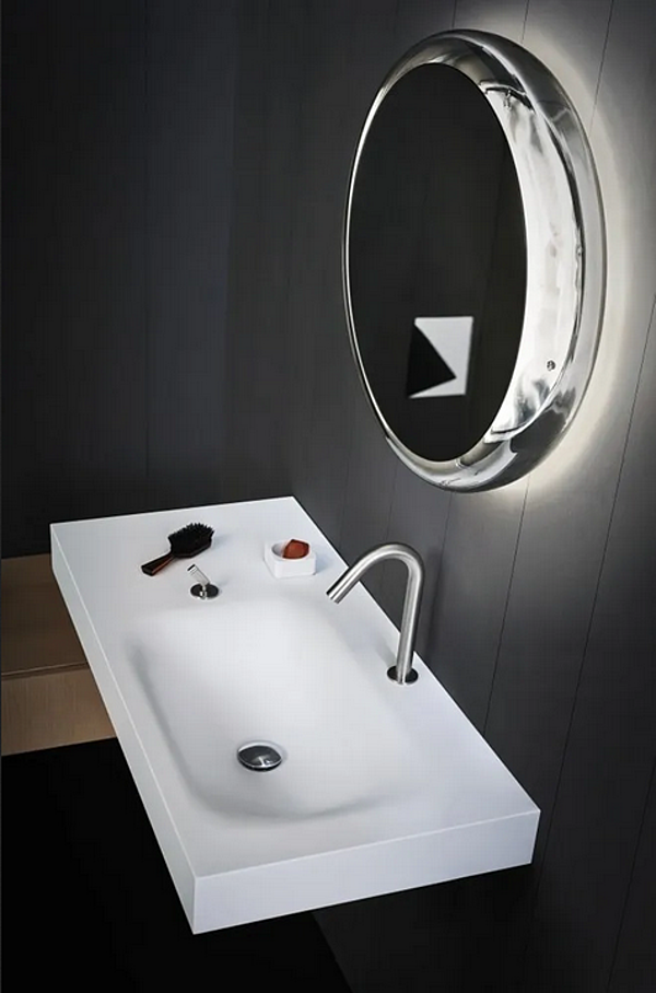 Stainless Steel Square Washbasin Mixer 2 Hole AGAPE factory Agape from Italy. Foto №4