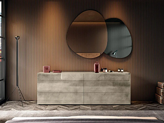 Glass chest of drawers LAGO 36E8 0650B 0650B factory LAGO from Italy