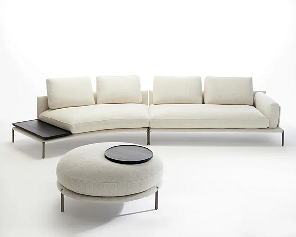 Curved fabric sectional sofa Noah ZANOTTA factory ZANOTTA from Italy. Foto №2