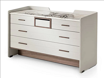 Wooden chest of drawers with marble top I 4 Mariani Jean Marie