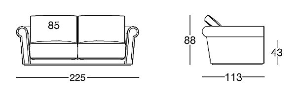 Couch LONGHI (F.LLI LONGHI) W 540
