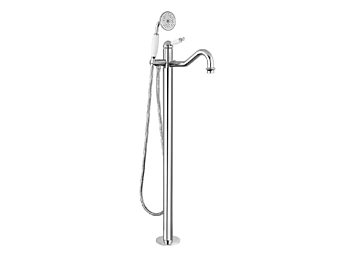Floor standing single handle steel bathtub set with hand shower Gaia Mobili Canterbury Floor standing single handle steel bathtub set with hand shower Gaia Mobili Canterbury factory GAIA from Italy