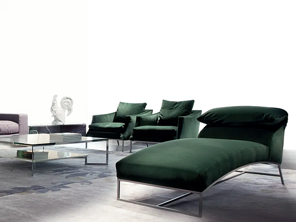 Upholstered chaise longue Forever Young ERBA ITALIA factory ERBA ITALIA from Italy. Foto №3