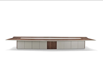 Rectangular wooden meeting table with cable management i 4 Mariani MASTER