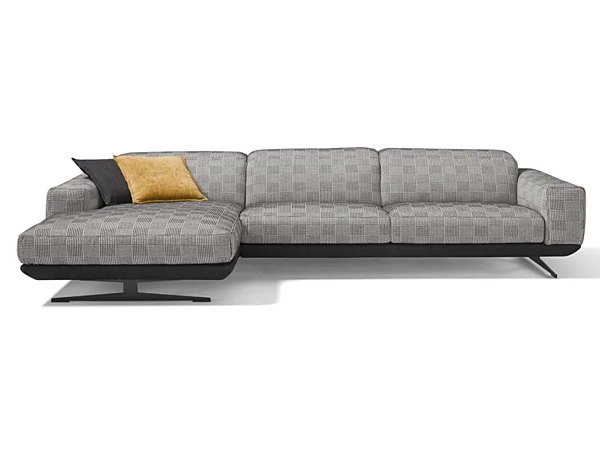 Recliner fabric sofa with chaise longue Egoitaliano Gloria factory Egoitaliano from Italy. Foto №1