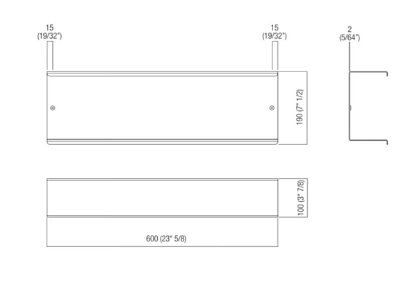 Stainless Steel Bathroom Wall Shelf Mach 2 AGAPE factory Agape from Italy. Foto №6