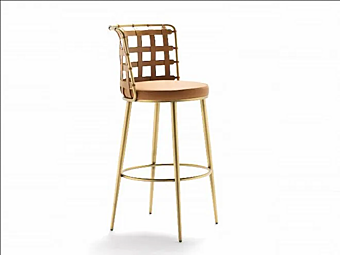 High Steel Stool with Integrated Cushion FASEM Lola Bar