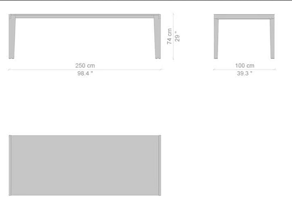 Extending Rectangular MDF Table Longplane CASSINA factory CASSINA from Italy. Foto №23