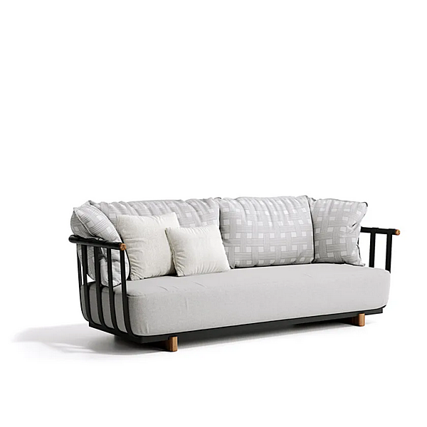 Three-Seater Garden Sofa in Fabric Atmosphera Portofino factory ATMOSPHERA from Italy. Foto №8