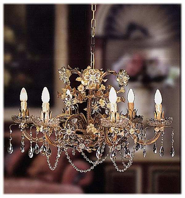 Chandelier MECHINI L257/6 factory MECHINI from Italy. Foto №1