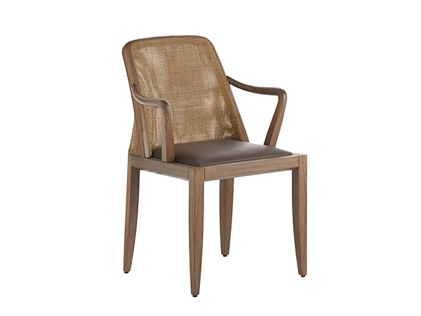 Ash Easy Chair with Armrests Potocco Grace 834 P 834/P factory POTOCCO from Italy. Foto №1