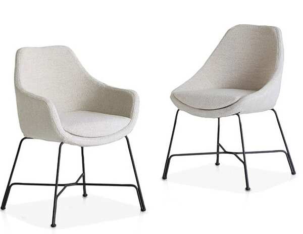 High Fabric Stool with Back and Removable Cover Potocco Cut 910 AI factory POTOCCO from Italy. Foto №3