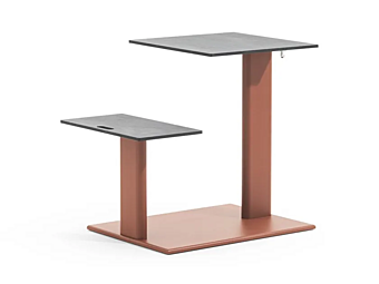 Garden table with integrated seating in aluminum and HPL Plinto Sit Eat VARASCHIN 24690