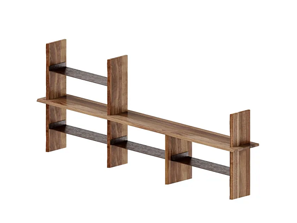 Open walnut bookcase DALE Capanna S 151 factory DALE from Italy. Foto №1
