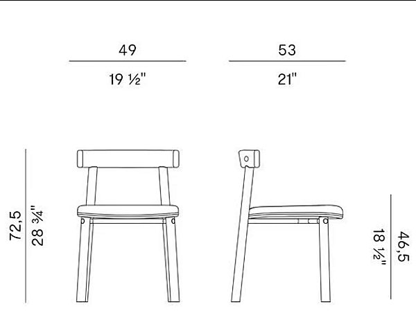 Ash Chair with Integrated Cushion Potocco Helvetica 868 W 868/W factory POTOCCO from Italy. Foto №5