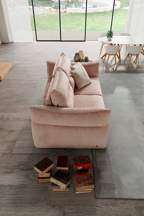 2-seater fabric sofa with soft back Marinelli Home Alba M1342 factory Marinelli Home from Italy. Foto №9