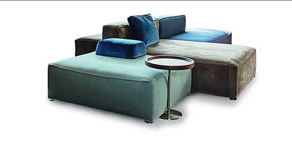 Sectional sofa in fabric or leather VIBIEFFE 275 Glam factory VIBIEFFE from Italy. Foto №13