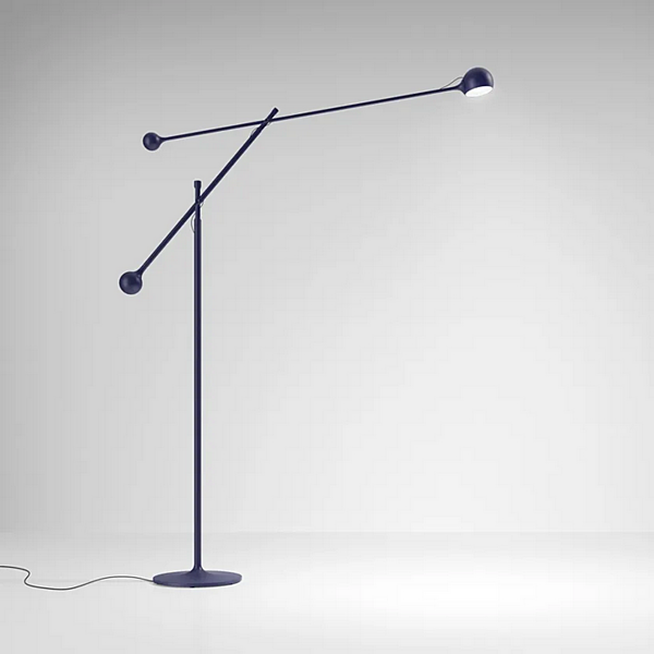 Adjustable Metal Floor Lamp with Swing Arm Artemide IXA factory Artemide from Italy. Foto №2