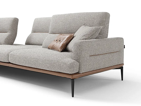 3-seater fabric sofa with chaise longue Egoitaliano Feng factory Egoitaliano from Italy. Foto №2