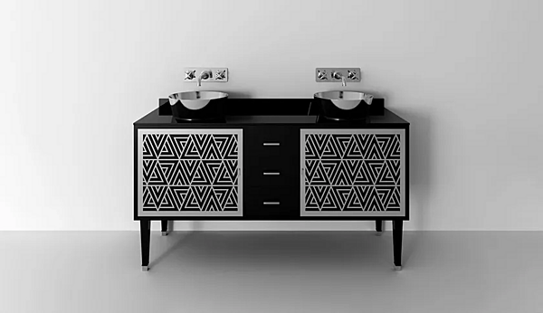 Floor standing wooden vanity unit with doors Park Avenue Cora 3A PKRCORA3AANT factory Park Avenue from Italy. Foto №3