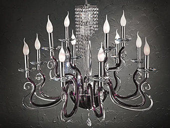 Chandelier with Swarovski crystals Venice Superlux L8 4 Euroluce Lampadari factory EUROLUCE LAMPADARi from Italy