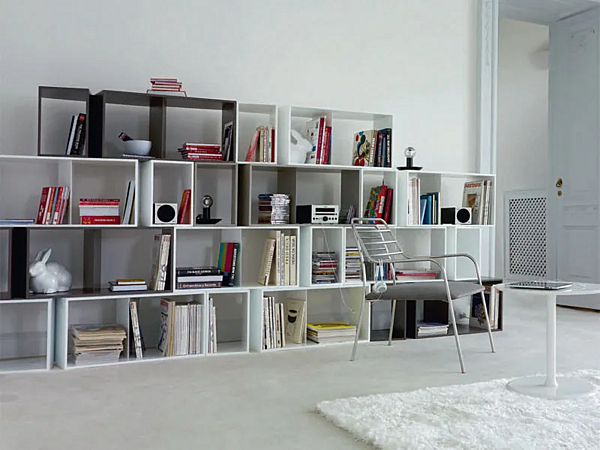 Modular wooden bookcase Cuts by Ligne Roset factory LIGNE ROSET from Italy. Foto №2