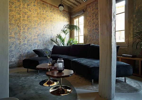 Sectional sofa with upholstered back Edra Standalto factory EDRA from Italy. Foto №8