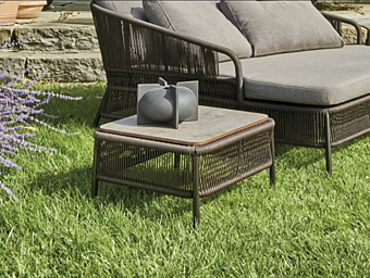 Garden Side Table in Synthetic Fibre VARASCHIN Cricket